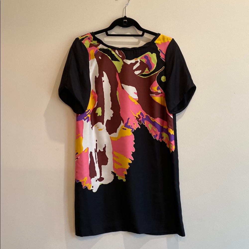 Tibi Silk Print Shift Dress